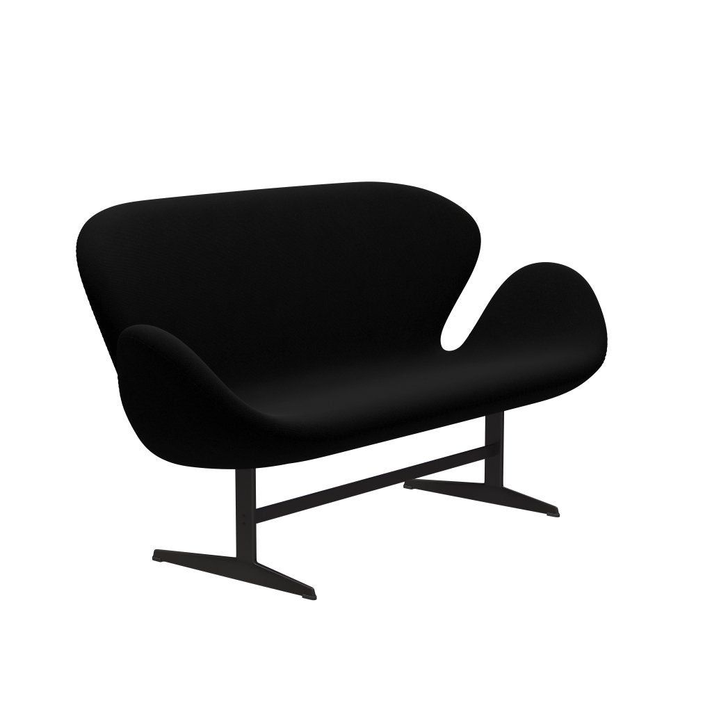 [product_category]-Fritz Hansen Swan Sofa 2 Seater, Warm Graphite/Hallingdal Black-Fritz Hansen-3321-HAL190-WGBASE-FRI-2