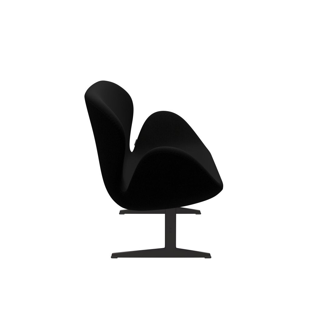 [product_category]-Fritz Hansen Swan Sofa 2 Seater, Warm Graphite/Hallingdal Black-Fritz Hansen-3321-HAL190-WGBASE-FRI-3