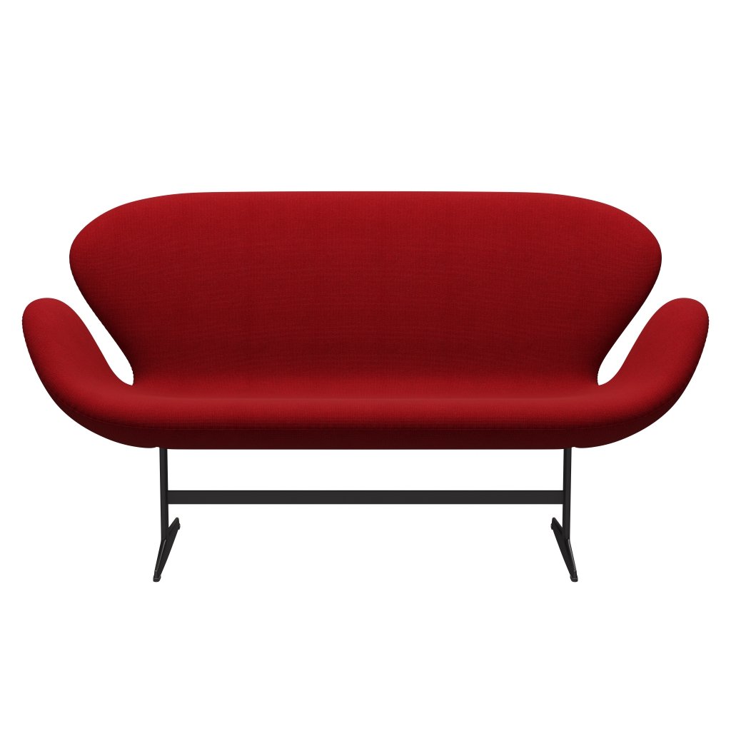 [product_category]-Fritz Hansen Swan Sofa 2 Seater, Warm Graphite/Hallingdal Classic Red-Fritz Hansen-3321-HAL674-WGBASE-FRI-1