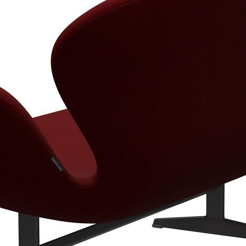 [product_category]-Fritz Hansen Swan Sofa 2 Seater, Warm Graphite/Hallingdal Dark Red-Fritz Hansen-3321-HAL687-WGBASE-FRI-5