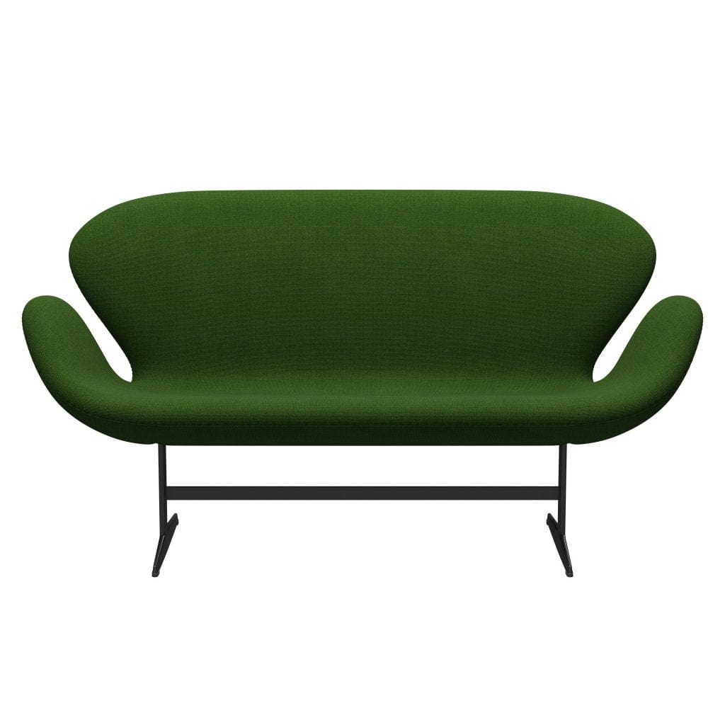 [product_category]-Fritz Hansen Swan Sofa 2 Seater, Warm Graphite/Hallingdal Grass Green-Fritz Hansen-3321-HAL960-WGBASE-FRI-1