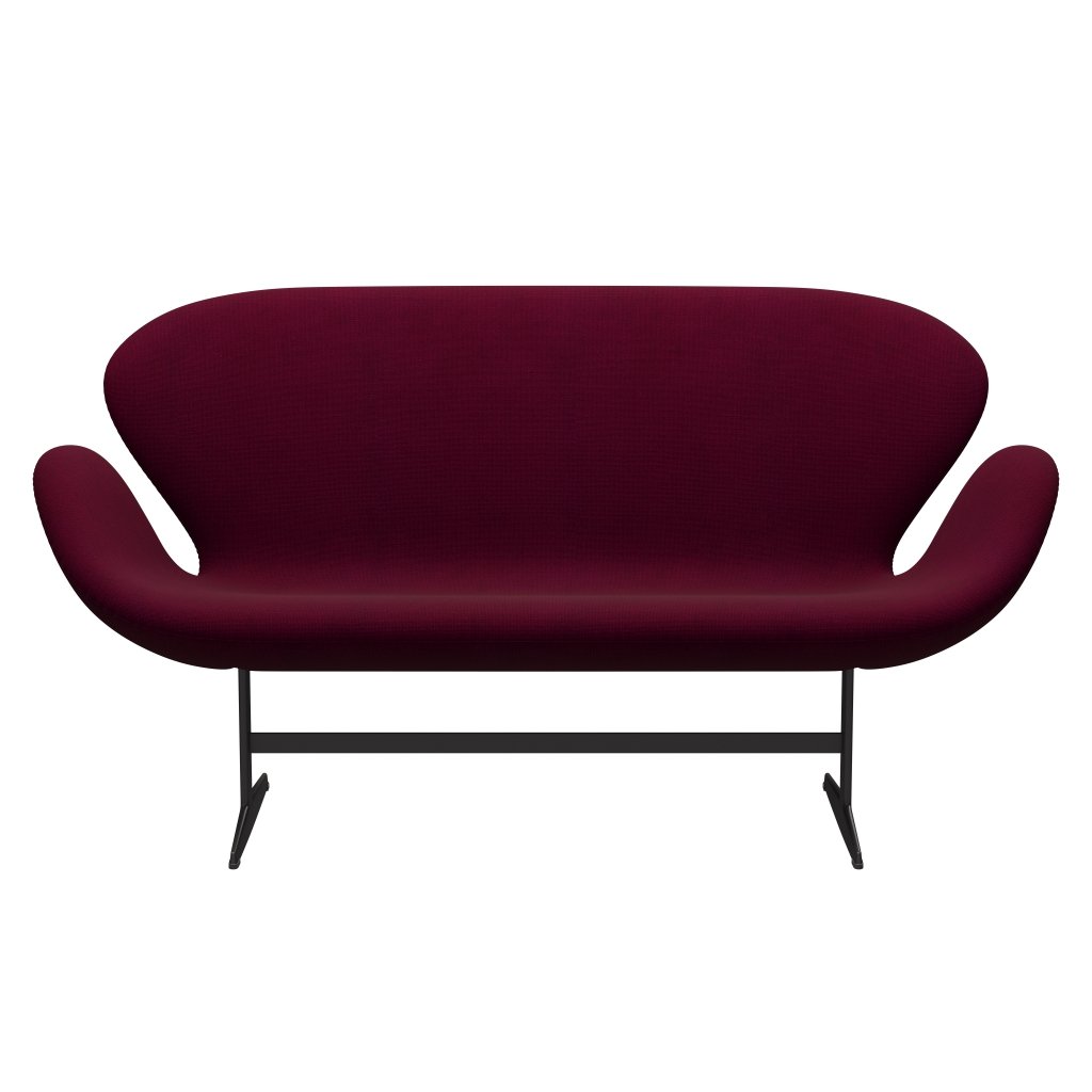 [product_category]-Fritz Hansen Swan Sofa 2 Seater, Warm Graphite/Hallingdal Pink Dark-Fritz Hansen-3321-HAL563-WGBASE-FRI-1