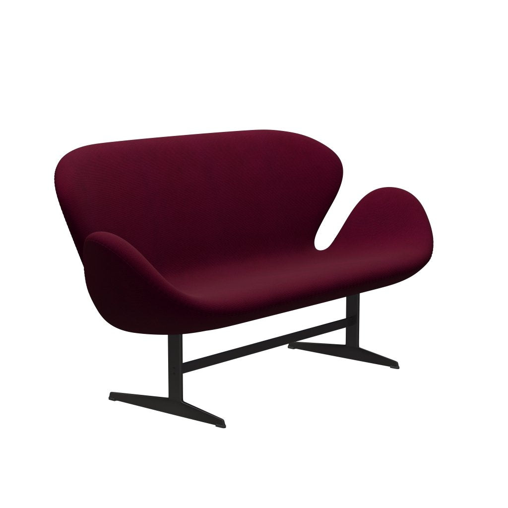 [product_category]-Fritz Hansen Swan Sofa 2 Seater, Warm Graphite/Hallingdal Pink Dark-Fritz Hansen-3321-HAL563-WGBASE-FRI-2