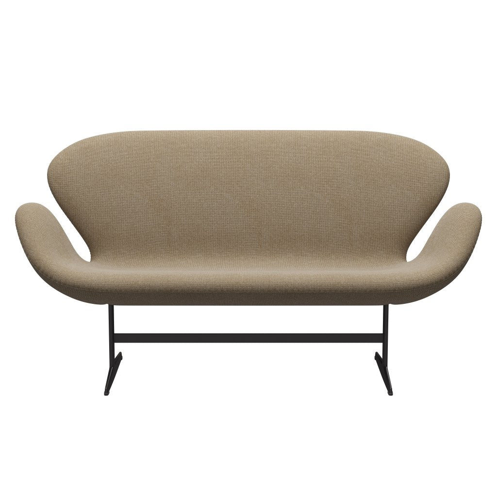 [product_category]-Fritz Hansen Swan Sofa 2 Seater, Warm Graphite/Hallingdal Sand Dark-Fritz Hansen-3321-HAL220-WGBASE-FRI-1