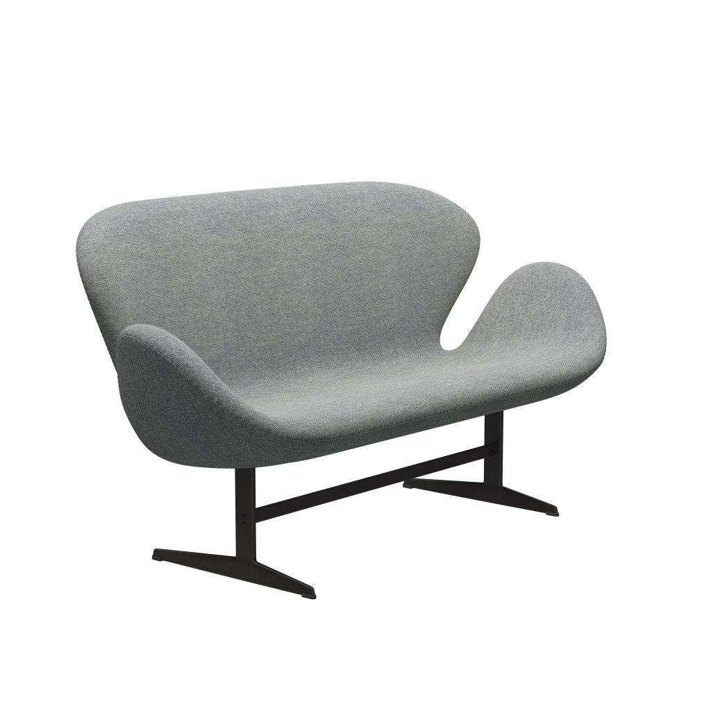 [product_category]-Fritz Hansen Swan Sofa 2 Seater, Warm Graphite/Hallingdal White Grey-Fritz Hansen-3321-HAL116-WGBASE-FRI-2