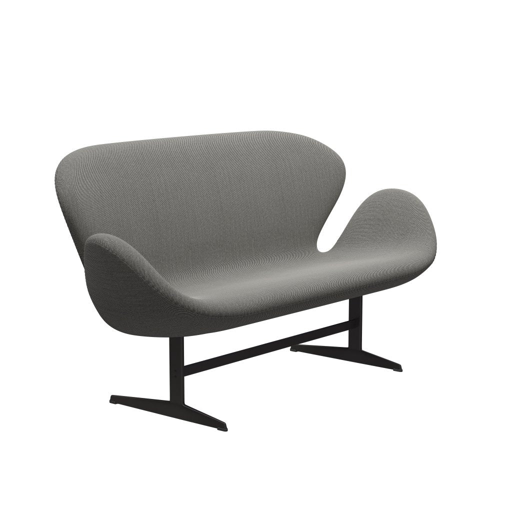 [product_category]-Fritz Hansen Swan Sofa 2 Seater, Warm Graphite/Steelcut Trio White/Black-Fritz Hansen-3321-STR124-WGBASE-FRI-2