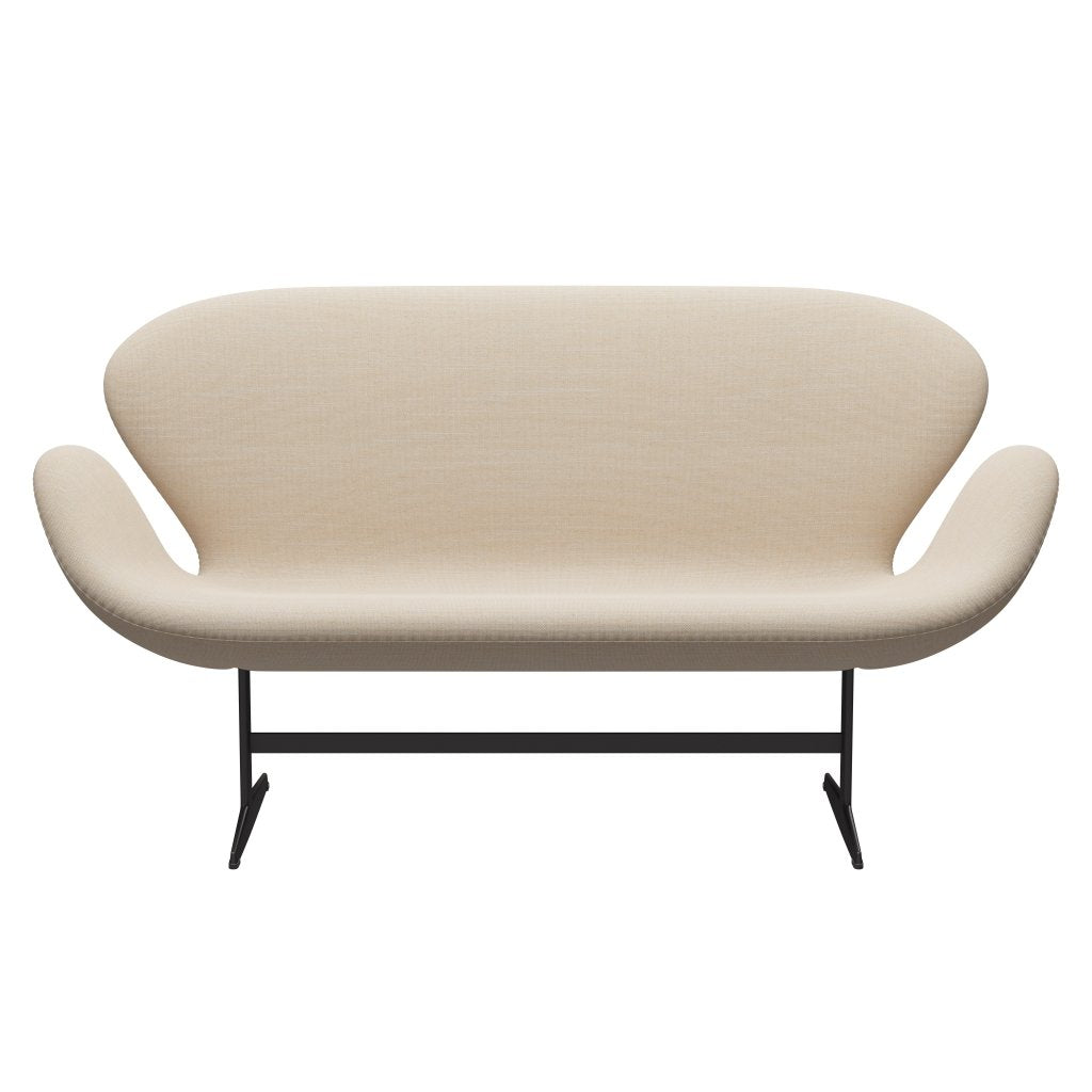 [product_category]-Fritz Hansen Swan Sofa 2 Seater, Warm Graphite/Sunniva Crème/Sand-Fritz Hansen-3321-SV423-WGBASE-FRI-1
