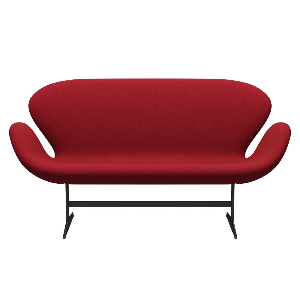 [product_category]-Fritz Hansen Swan Sofa 2 Seater, Warm Graphite/Tonus Light Bordeaux-Fritz Hansen-3321-TON609-WGBASE-FRI-1