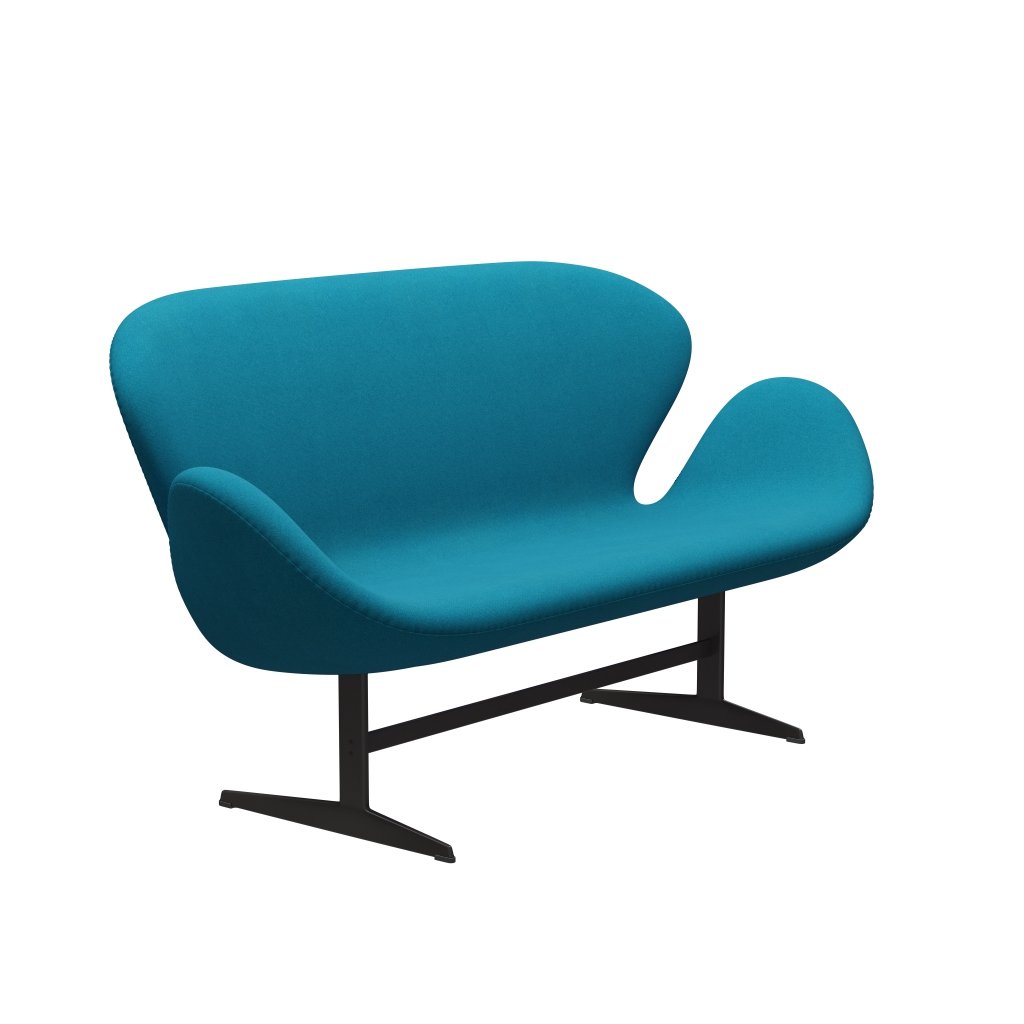 [product_category]-Fritz Hansen Swan Sofa 2 Seater, Warm Graphite/Tonus Turquoise-Fritz Hansen-3321-TON854-WGBASE-FRI-2