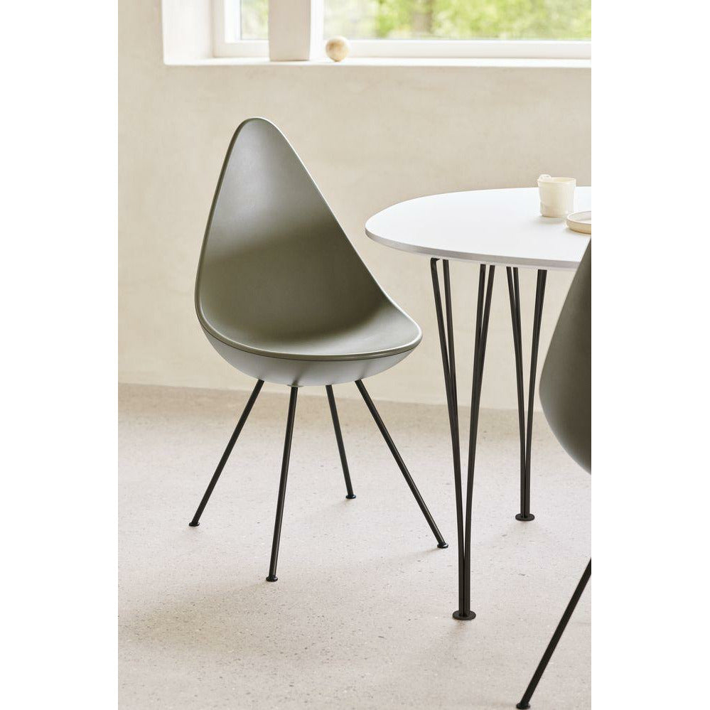 [product_category]-Fritz Hansen The Drop Chair, Brown Bronze/Olive Green-Fritz Hansen-3110-LA920-BBBASE-FRI-5