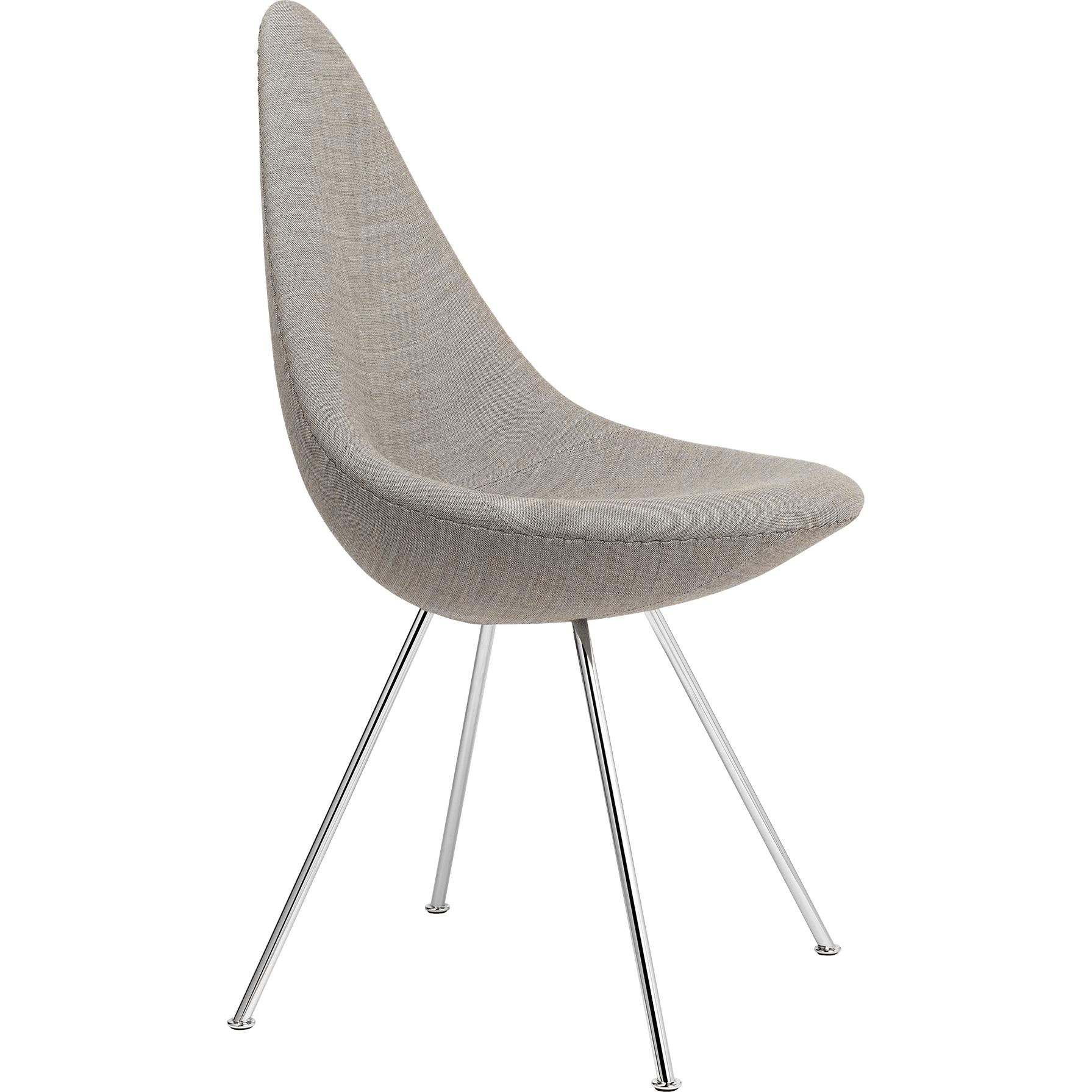 [product_category]-Fritz Hansen The Drop Chair Full Upholstery Fabric, Canvas Grey-Fritz Hansen-3110-114-FRI-1
