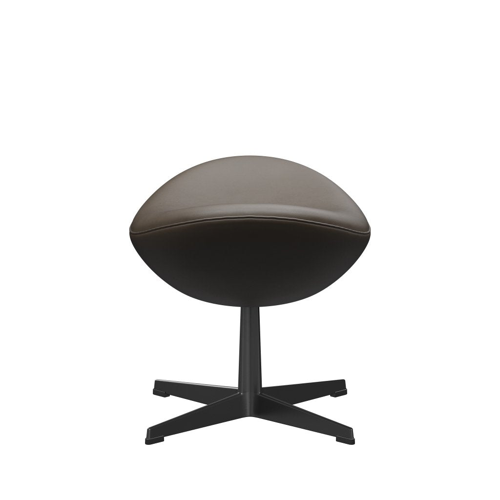 [product_category]-Fritz Hansen The Egg Footstool Leather, Black/Essential Stone-Fritz Hansen-3127-STSTON-BLLA-FRI-3