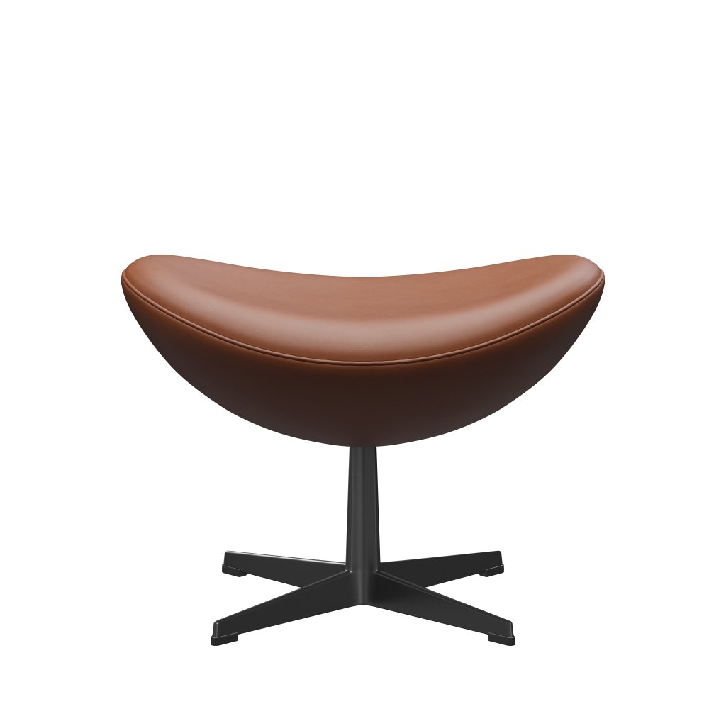 [product_category]-Fritz Hansen The Egg Footstool Leather, Black/Essential Walnut-Fritz Hansen-3127-STWALT-BLLA-FRI-1