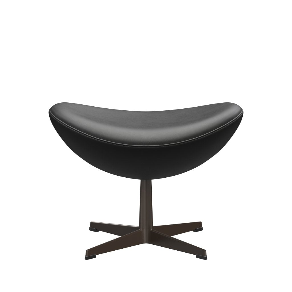 [product_category]-Fritz Hansen The Egg Footstool Leather, Brown Bronze/Essential Black-Fritz Hansen-3127-STBLA-BBBASE-FRI-1