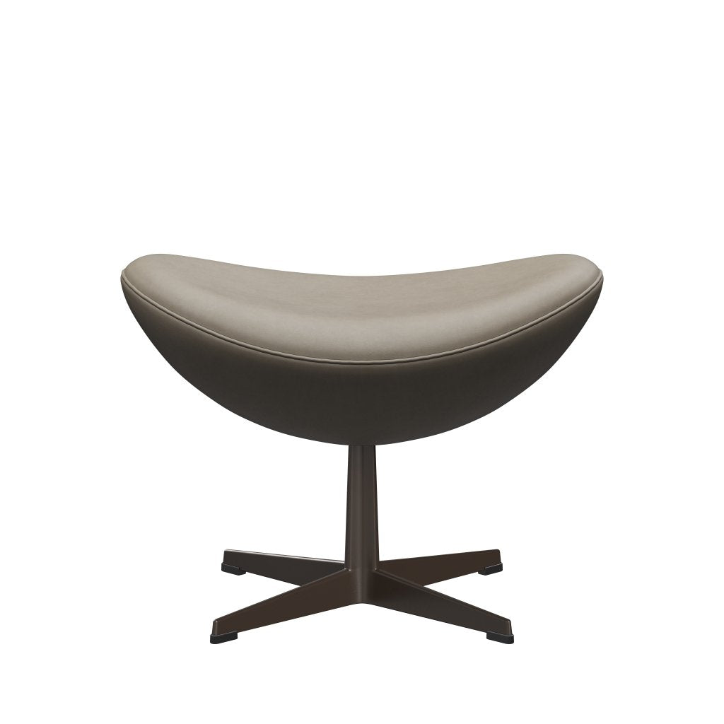 [product_category]-Fritz Hansen The Egg Footstool Leather, Brown Bronze/Essential Light Grey-Fritz Hansen-3127-STLIGR-BBBASE-FRI-1