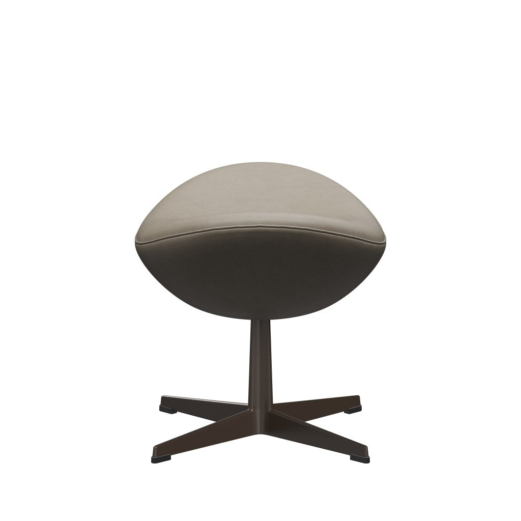[product_category]-Fritz Hansen The Egg Footstool Leather, Brown Bronze/Essential Light Grey-Fritz Hansen-3127-STLIGR-BBBASE-FRI-3