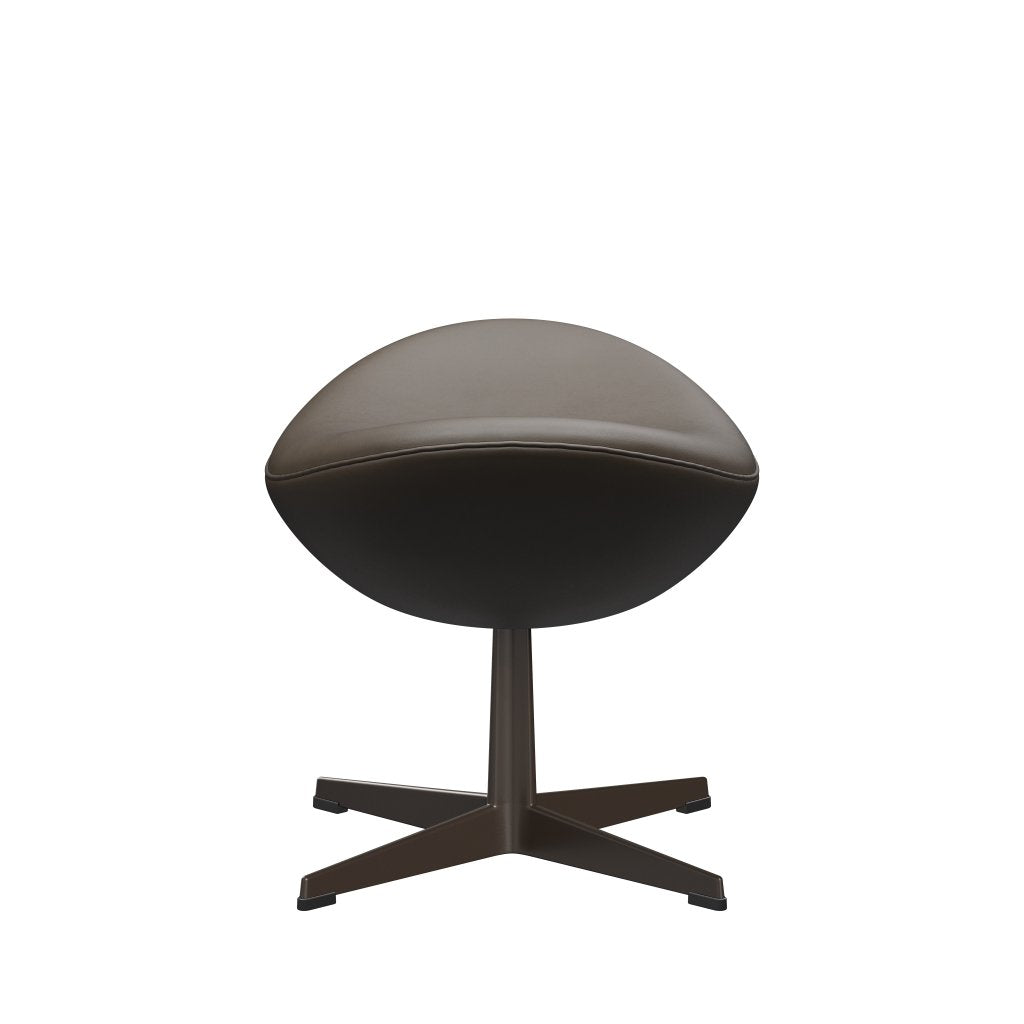 [product_category]-Fritz Hansen The Egg Footstool Leather, Brown Bronze/Essential Stone-Fritz Hansen-3127-STSTON-BBBASE-FRI-3