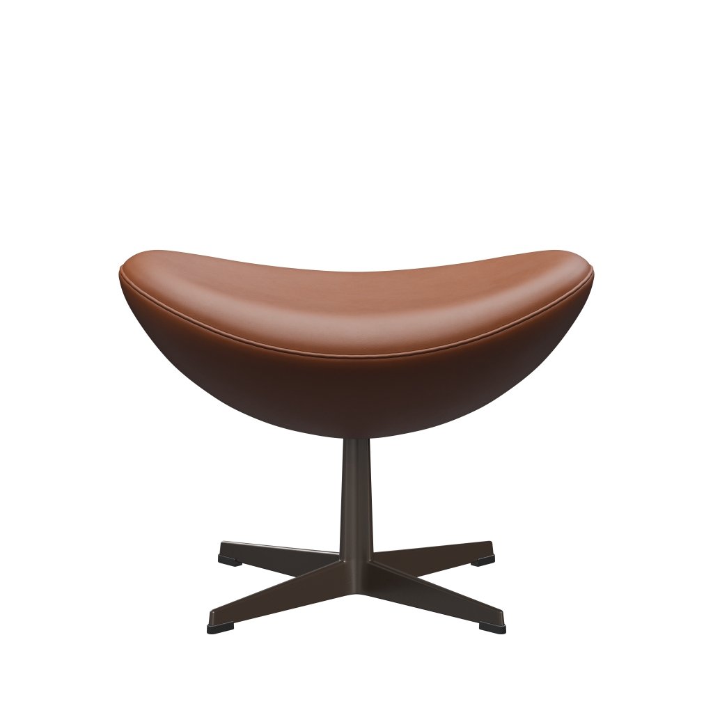 [product_category]-Fritz Hansen The Egg Footstool Leather, Brown Bronze/Essential Walnut-Fritz Hansen-3127-STWALT-BBBASE-FRI-1