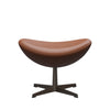 Fritz Hansen The Egg™ Footstool Leather, Brown Bronze/Essential Walnut
