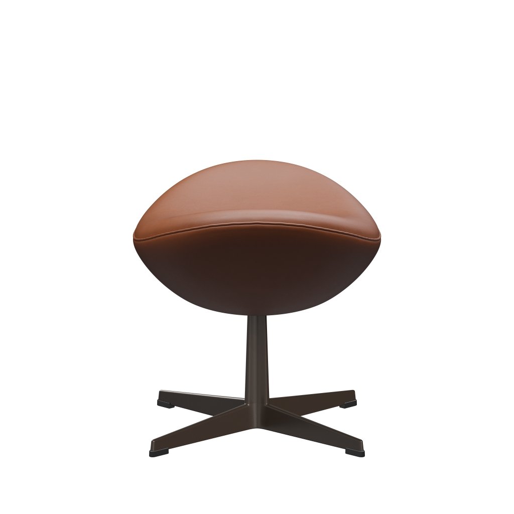 [product_category]-Fritz Hansen The Egg Footstool Leather, Brown Bronze/Essential Walnut-Fritz Hansen-3127-STWALT-BBBASE-FRI-3