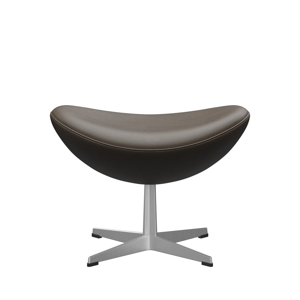 [product_category]-Fritz Hansen The Egg Footstool Leather, Satin Brushed Aluminum/Essential Stone-Fritz Hansen-3127-STSTON-SPAL-FRI-1