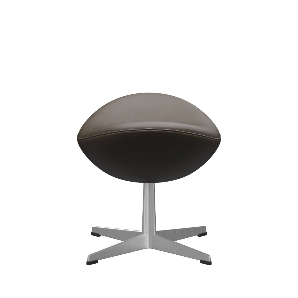 [product_category]-Fritz Hansen The Egg Footstool Leather, Satin Brushed Aluminum/Essential Stone-Fritz Hansen-3127-STSTON-SPAL-FRI-3