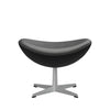Fritz Hansen The Egg™ Footstool Leather, Silver Grey/Essential Black