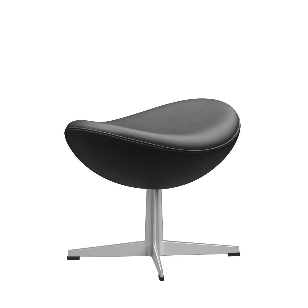 [product_category]-Fritz Hansen The Egg Footstool Leather, Silver Grey/Essential Black-Fritz Hansen-3127-STBLA-SGBASE-FRI-2
