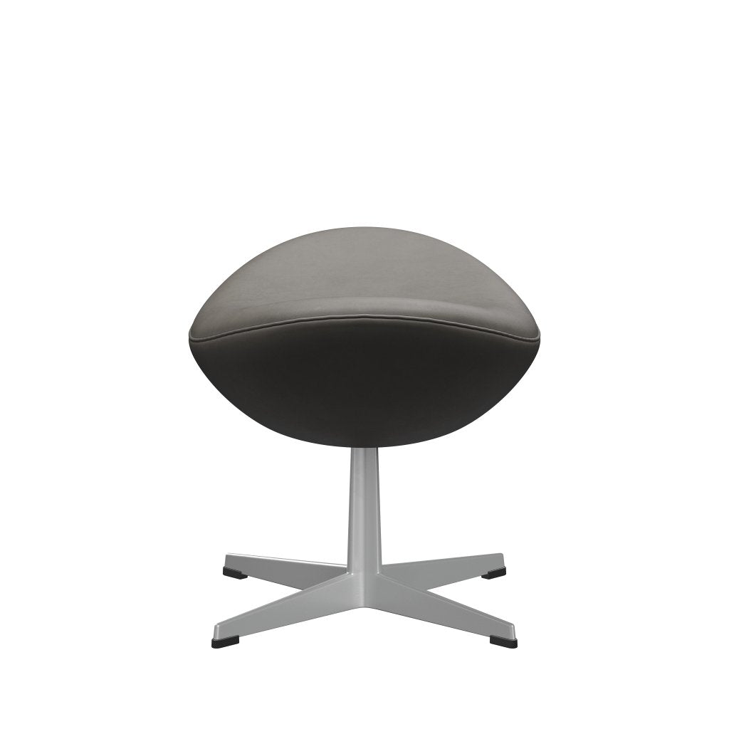 [product_category]-Fritz Hansen The Egg Footstool Leather, Silver Grey/Essential Lava-Fritz Hansen-3127-STLAVA-SGBASE-FRI-3
