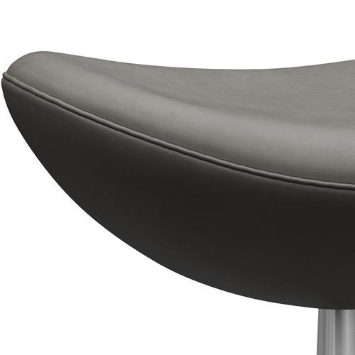 [product_category]-Fritz Hansen The Egg Footstool Leather, Silver Grey/Essential Lava-Fritz Hansen-3127-STLAVA-SGBASE-FRI-4