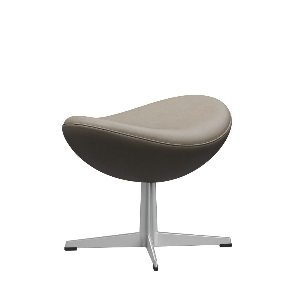 [product_category]-Fritz Hansen The Egg Footstool Leather, Silver Grey/Essential Light Grey-Fritz Hansen-3127-STLIGR-SGBASE-FRI-2