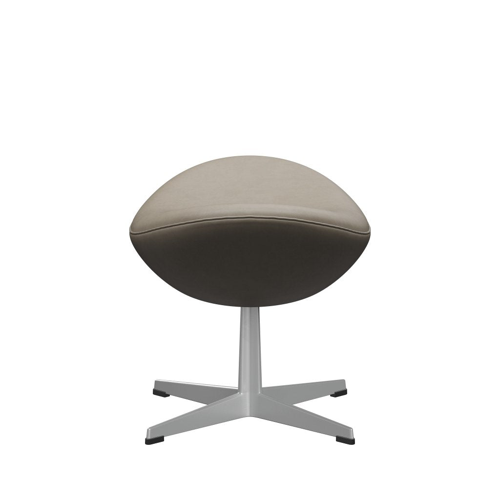 [product_category]-Fritz Hansen The Egg Footstool Leather, Silver Grey/Essential Light Grey-Fritz Hansen-3127-STLIGR-SGBASE-FRI-3