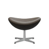 Fritz Hansen The Egg™ Footstool Leather, Silver Grey/Essential Stone