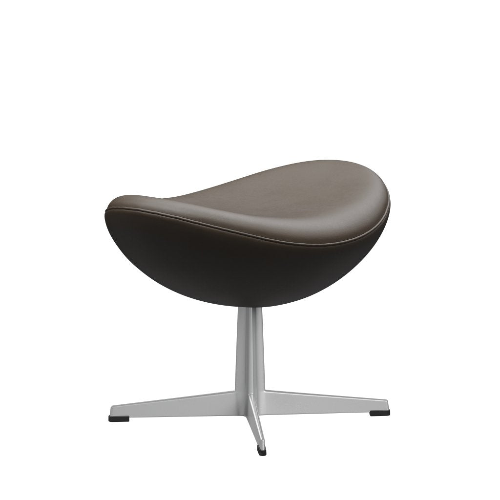 [product_category]-Fritz Hansen The Egg Footstool Leather, Silver Grey/Essential Stone-Fritz Hansen-3127-STSTON-SGBASE-FRI-2