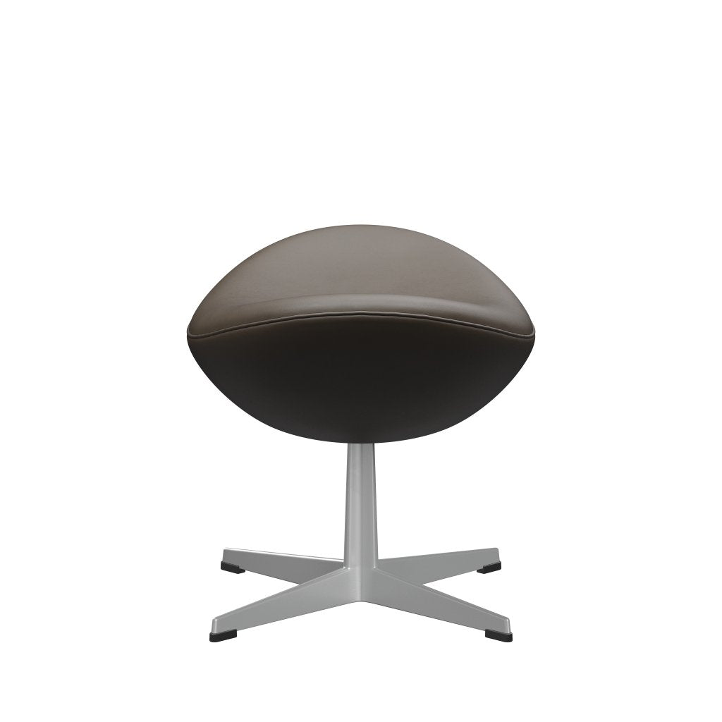 [product_category]-Fritz Hansen The Egg Footstool Leather, Silver Grey/Essential Stone-Fritz Hansen-3127-STSTON-SGBASE-FRI-3