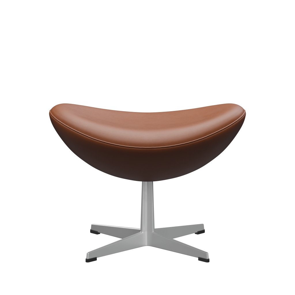 [product_category]-Fritz Hansen The Egg Footstool Leather, Silver Grey/Essential Walnut-Fritz Hansen-3127-STWALT-SGBASE-FRI-1