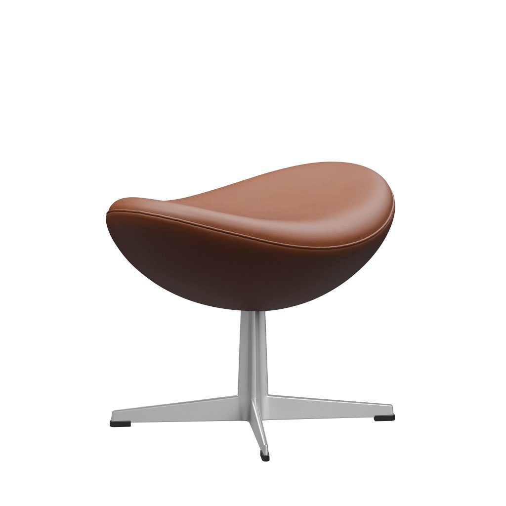 [product_category]-Fritz Hansen The Egg Footstool Leather, Silver Grey/Essential Walnut-Fritz Hansen-3127-STWALT-SGBASE-FRI-2