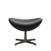 Fritz Hansen The Egg™ Footstool Leather, Warm Graphite/Essential Black