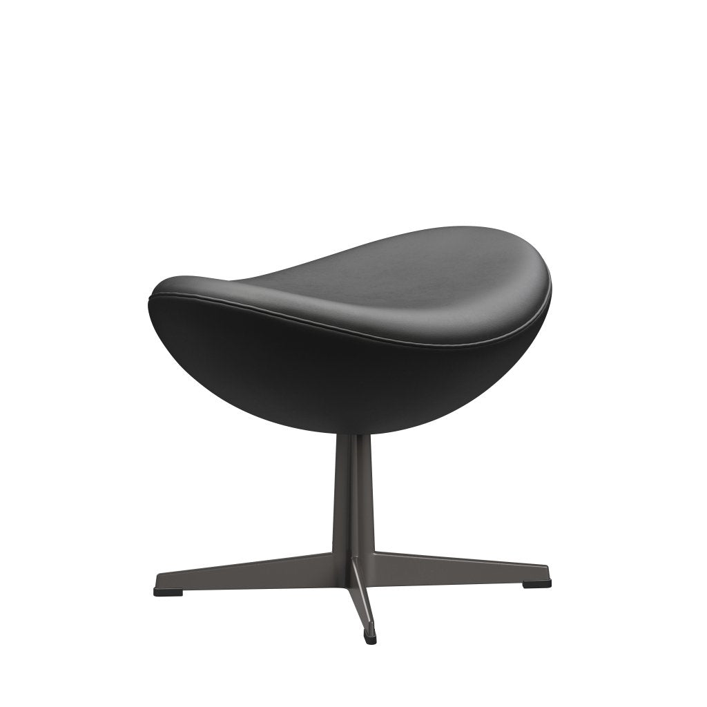 [product_category]-Fritz Hansen The Egg Footstool Leather, Warm Graphite/Essential Black-Fritz Hansen-3127-STBLA-WGBASE-FRI-2