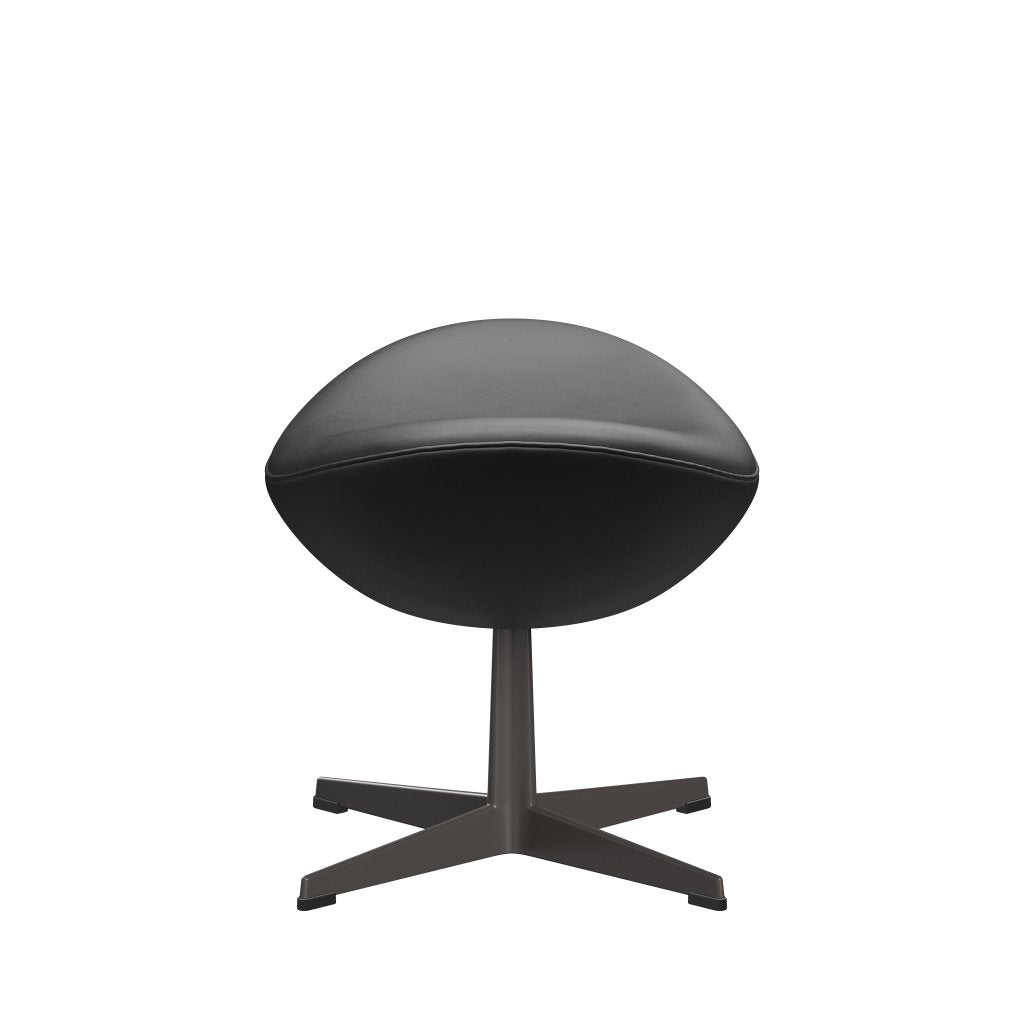 [product_category]-Fritz Hansen The Egg Footstool Leather, Warm Graphite/Essential Black-Fritz Hansen-3127-STBLA-WGBASE-FRI-3