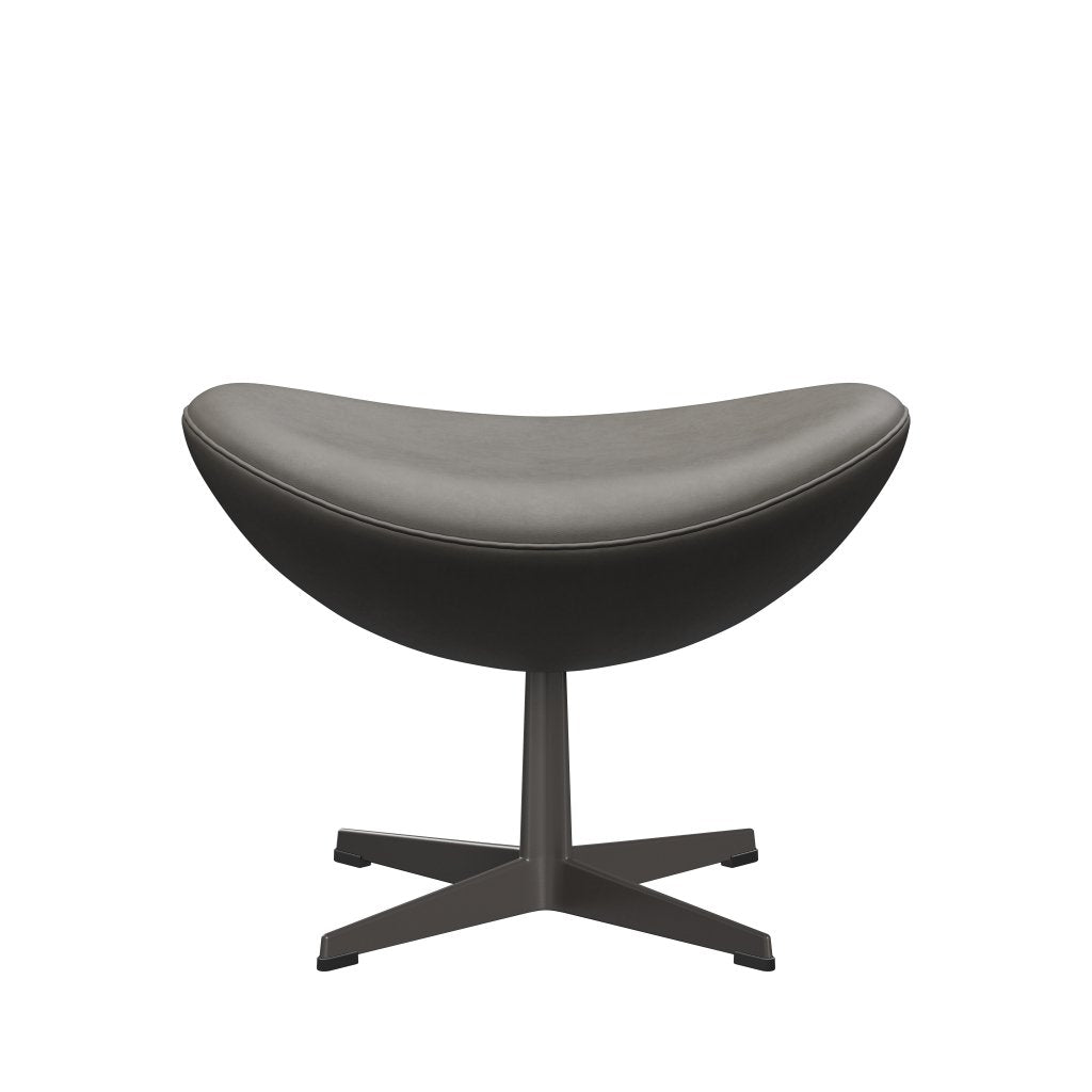 [product_category]-Fritz Hansen The Egg Footstool Leather, Warm Graphite/Essential Lava-Fritz Hansen-3127-STLAVA-WGBASE-FRI-1
