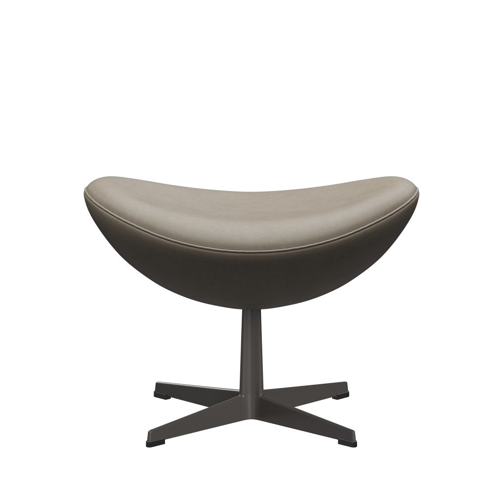 [product_category]-Fritz Hansen The Egg Footstool Leather, Warm Graphite/Essential Light Grey-Fritz Hansen-3127-STLIGR-WGBASE-FRI-1