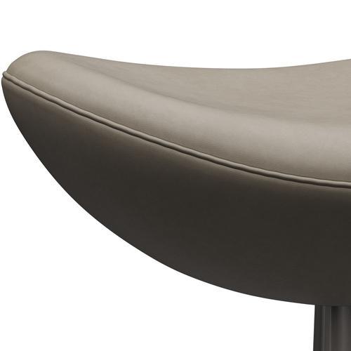 [product_category]-Fritz Hansen The Egg Footstool Leather, Warm Graphite/Essential Light Grey-Fritz Hansen-3127-STLIGR-WGBASE-FRI-4