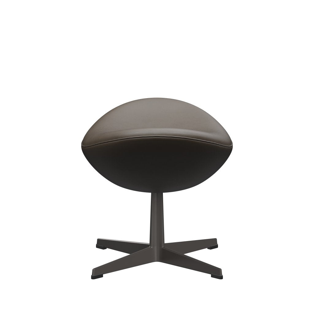 [product_category]-Fritz Hansen The Egg Footstool Leather, Warm Graphite/Essential Stone-Fritz Hansen-3127-STSTON-WGBASE-FRI-3
