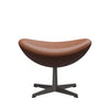 Fritz Hansen The Egg™ Footstool Leather, Warm Graphite/Essential Walnut