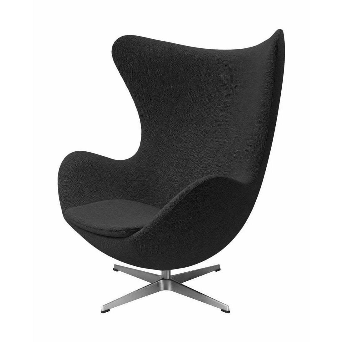 [product_category]-Fritz Hansen The Egg Lounge Chair Fabric, Black-Fritz Hansen-3316-Alu-Re-Wool-198-FRI-1