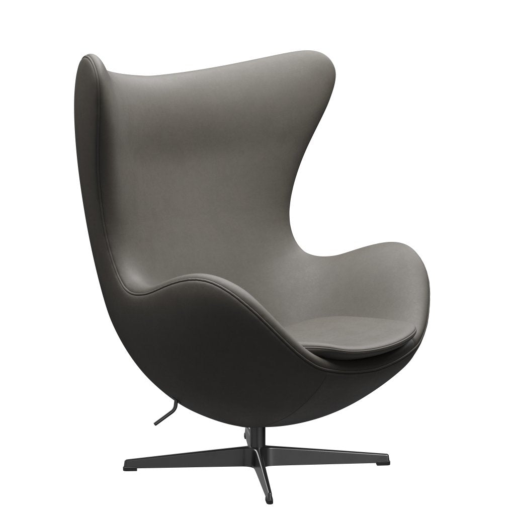 [product_category]-Fritz Hansen The Egg Lounge Chair Leather, Black/Essential Lava-Fritz Hansen-3316-STLAVA-BLLA-FRI-2
