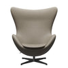 Fritz Hansen The Egg™ Lounge Chair Leather, Black/Essential Light Grey