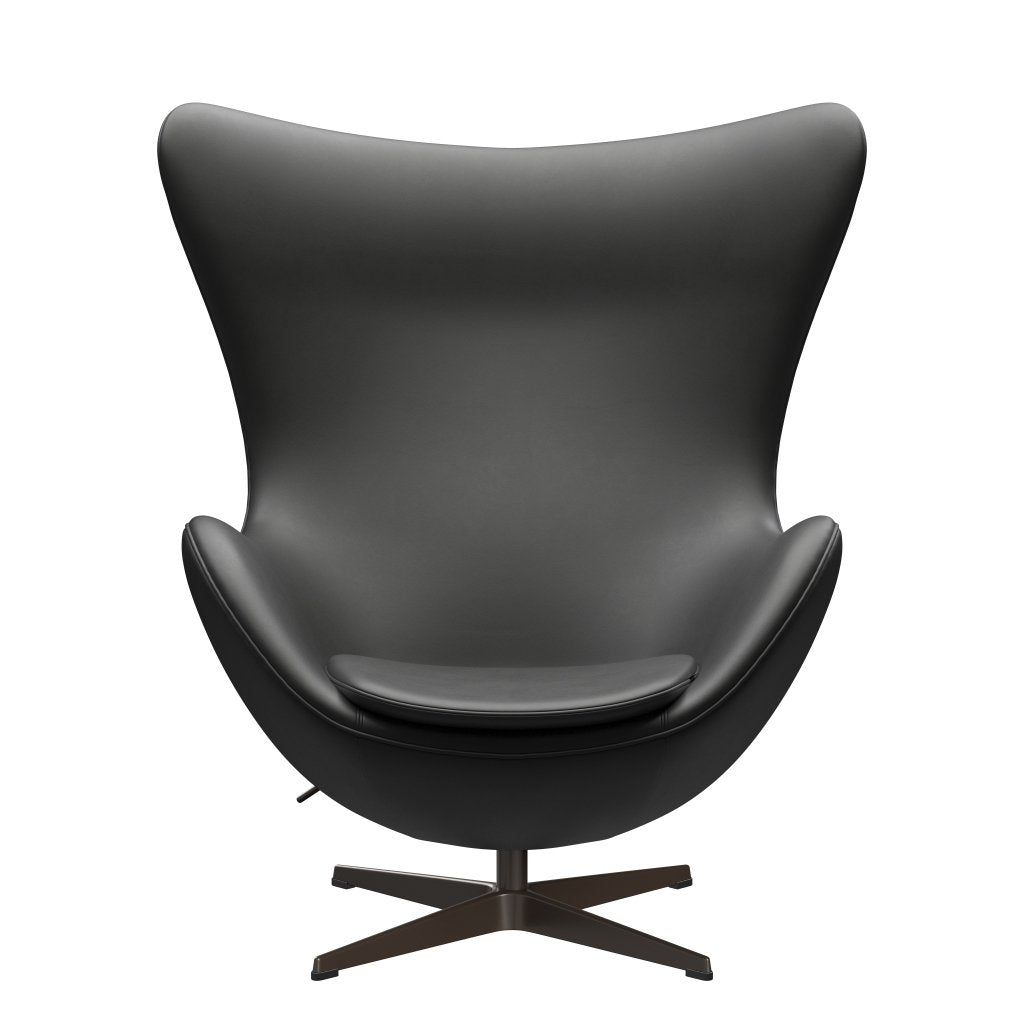 [product_category]-Fritz Hansen The Egg Lounge Chair Leather, Brown Bronze/Essential Black-Fritz Hansen-3316-STBLA-BBBASE-FRI-1