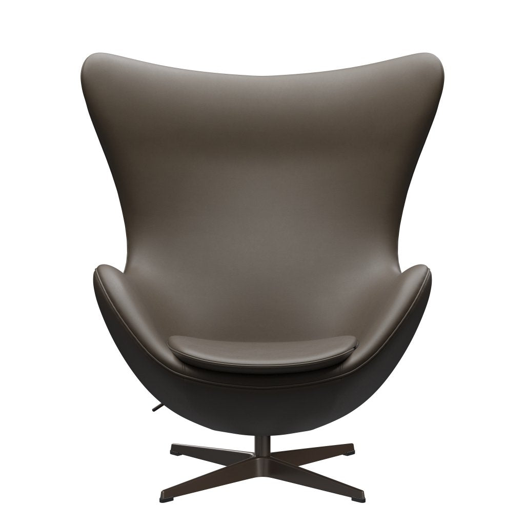 [product_category]-Fritz Hansen The Egg Lounge Chair Leather, Brown Bronze/Essential Stone-Fritz Hansen-3316-STSTON-BBBASE-FRI-1
